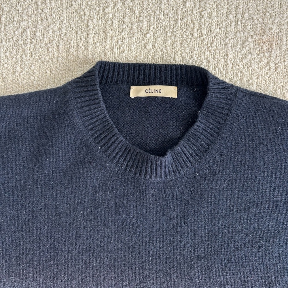 Celine Navy Blue Crewneck Sweater